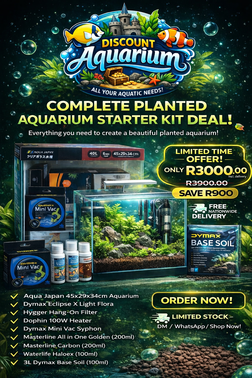 Aqua Japan Starfire Planted Starter KIt